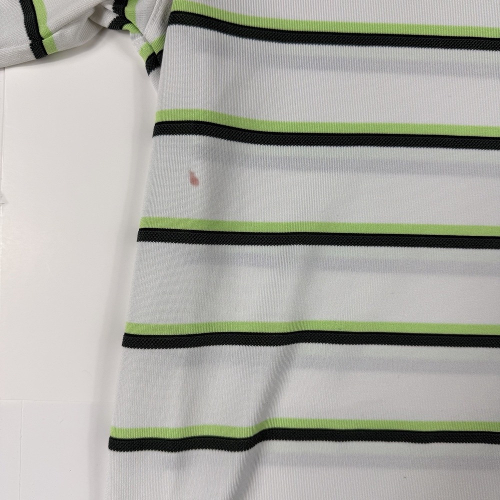 Nike Golf Mickey Mouse White Dri Fit Striped Polo Shirt Large - Picture 6 of 6